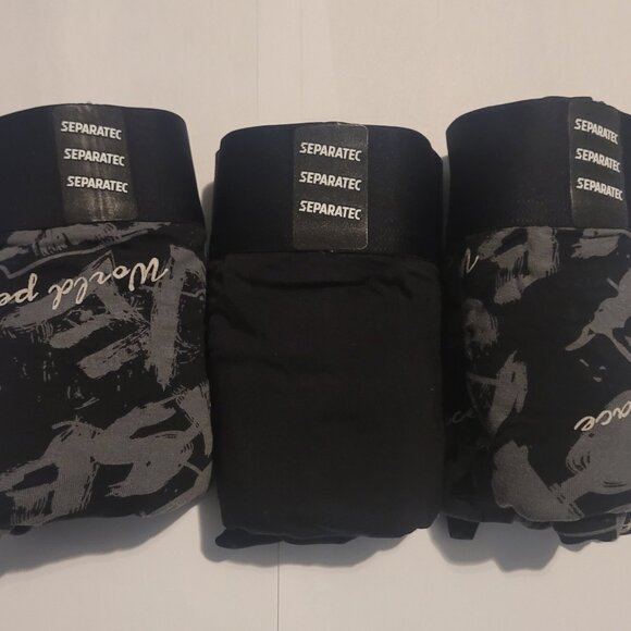 Mens Separatec 2 pouch underwear Size Small 3 pairs Stretch Limo and Black - Picture 1 of 5